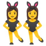 Vrouwen met konijnenoren - Noto Color Emoji