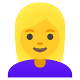 Vrouw met blond haar - Noto Color Emoji