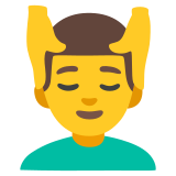 Man die hoofdmassage krijgt - Noto Color Emoji