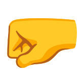 Naar links gerichte vuist - Noto Color Emoji