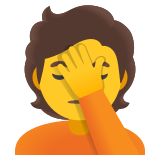 Persoon die het gezicht met de hand bedekt - Noto Color Emoji