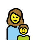 Gezin: vrouw, jongen - OpenMoji