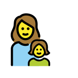 Gezin: vrouw, meisje - OpenMoji