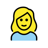 Vrouw met blond haar - OpenMoji