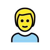 Man met blond haar - OpenMoji