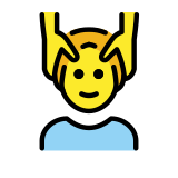 Man die hoofdmassage krijgt - OpenMoji