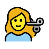 Vrouw die wordt geknipt - OpenMoji
