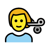 Man die wordt geknipt - OpenMoji