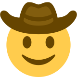 Gezicht met cowboyhoed - Twitter / X