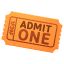 Toegangsbewijzen emoji U+1F39F Toegangsbewijzen emoji U+1F39F