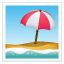 Strand met parasol U+1F3D6 Strand met parasol U+1F3D6