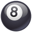 Biljartbal 8 U+1F3B1 Biljartbal 8 U+1F3B1
