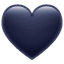 Zwart hart emoji U+1F5A4 Zwart hart emoji U+1F5A4