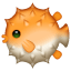 Kogelvis emoji U+1F421 Kogelvis emoji U+1F421