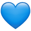 Blauw hart emoji U+1F499 Blauw hart emoji U+1F499