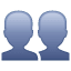 Silhouet twee hoofden U+1F465 Silhouet twee hoofden U+1F465