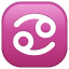 Kreeft sterrenbeeld emoji U+264B Kreeft sterrenbeeld emoji U+264B