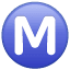 Letter M in cirkel U+24C2 Letter M in cirkel U+24C2