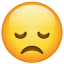 Teleurgestelde emoji U+1F61E Teleurgestelde emoji U+1F61E