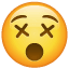 Emoji met X ogen U+1F635 Emoji met X ogen U+1F635