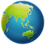Wereldbol Azië Australië U+1F30F Wereldbol Azië Australië U+1F30F
