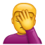 Man houdt zijn hoofd vast U+1F926 Man houdt zijn hoofd vast U+1F926
