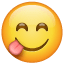Emoji genietend van eten U+1F60B Emoji genietend van eten U+1F60B