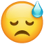 Emoji met zweetdruppel U+1F613 Emoji met zweetdruppel U+1F613