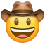 Cowboy emoji U+1F920 Cowboy emoji U+1F920