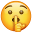 Psst emoji U+1F92B Psst emoji U+1F92B