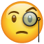 Emoji met monocle U+1F9D0 Emoji met monocle U+1F9D0