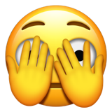 Emoji met glurend oog U+1FAE3 Emoji met glurend oog U+1FAE3