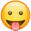Ondeugende emoji met uitgestoken tong U+1F61B Ondeugende emoji met uitgestoken tong U+1F61B