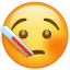 Emoji met koortsthermometer U+1F912 Emoji met koortsthermometer U+1F912