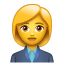 Medewerker smiley U+1F469 U+1F4BC Medewerker smiley U+1F469 U+1F4BC