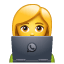 Vrouw met laptop U+1F469 U+1F4BB Vrouw met laptop U+1F469 U+1F4BB