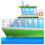Veerboot emoji U+26F4 Veerboot emoji U+26F4