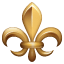 Gouden bloem emoji U+269C Gouden bloem emoji U+269C