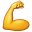 Spierbal emoji U+1F4AA Spierbal emoji U+1F4AA