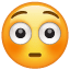 Blozende emoji U+1F633 Blozende emoji U+1F633