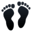 Voetenafdruk emoji U+1F463 Voetenafdruk emoji U+1F463