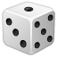 Dobbelsteen emoji U+1F3B2 Dobbelsteen emoji U+1F3B2