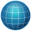 Wereldbol met meridianen U+1F310 Wereldbol met meridianen U+1F310