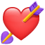 Hart met pijl emoji U+1F498 Hart met pijl emoji U+1F498
