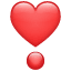 Hart uitroepteken emoji U+2763 Hart uitroepteken emoji U+2763