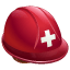 Reddingswerker helm U+26D1 Reddingswerker helm U+26D1