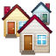 Woonhuizen emoji U+1F3D8 Woonhuizen emoji U+1F3D8