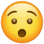 Sprakeloze emoji U+1F62F Sprakeloze emoji U+1F62F