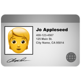 Identiteitskaart Emoji U+1FAAA Identiteitskaart Emoji U+1FAAA