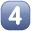 Toets vier symbool U+34 Toets vier symbool U+34
